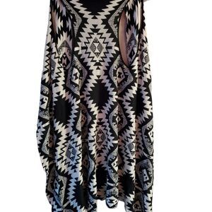 Lapis Long Knit Vest Black / Cream Large